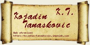 Kojadin Tanasković vizit kartica